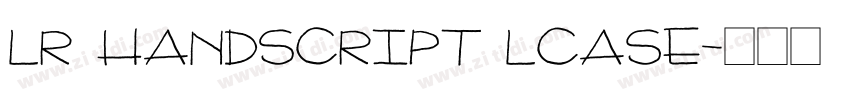 LR HandScript LCase字体转换